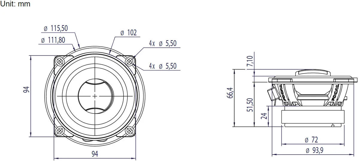 Haut parleur FOCAL PC 100