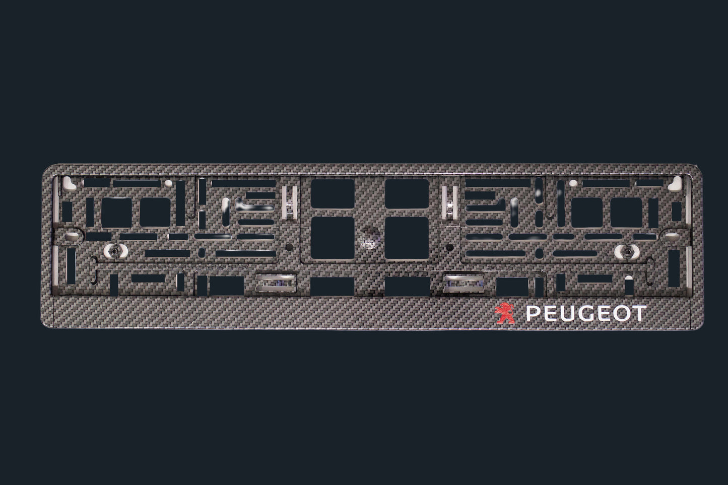 Support de plaque carbone universel Peugeot