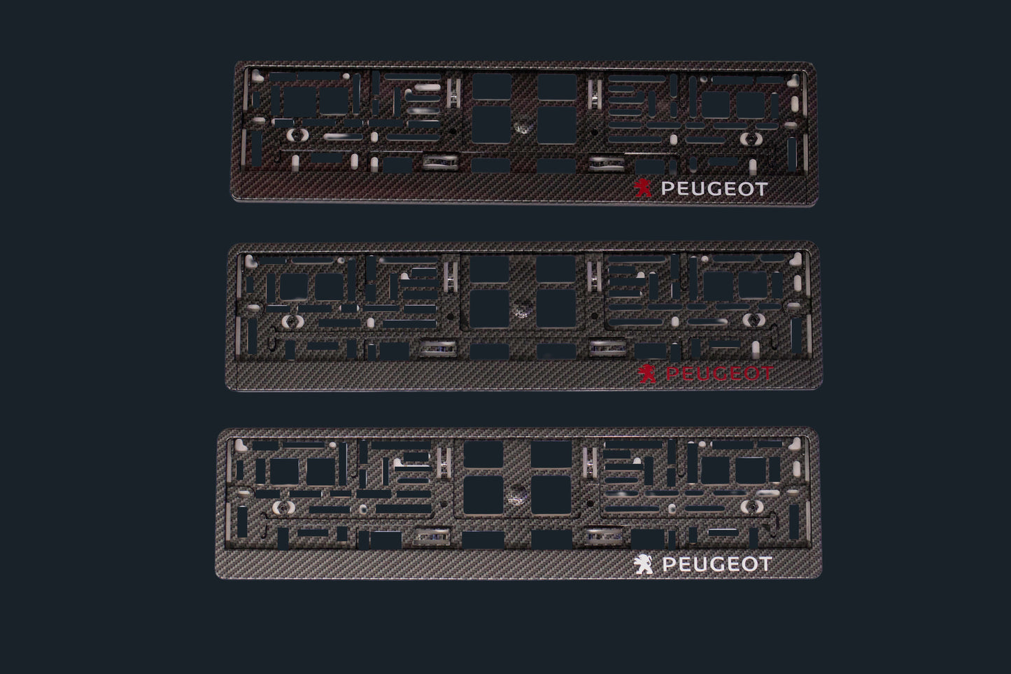 Support de plaque carbone universel Peugeot