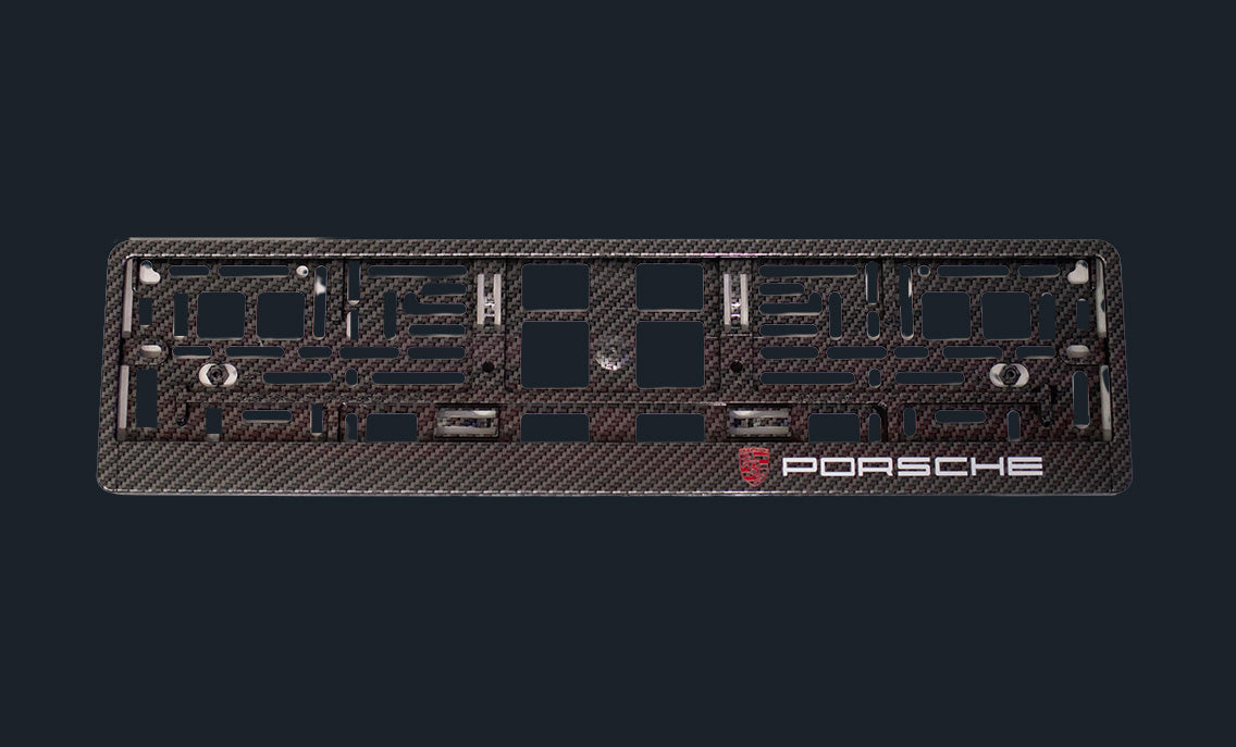 Support de plaque carbone universel Porsche