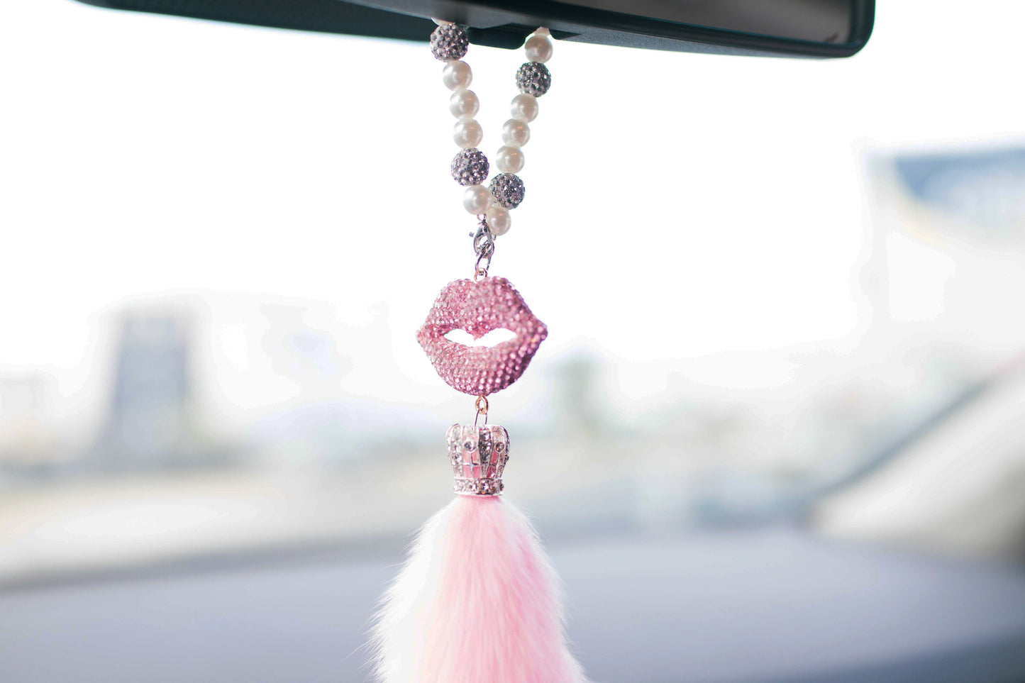 Accessoire rétroviseur à strasse Sweet Kiss