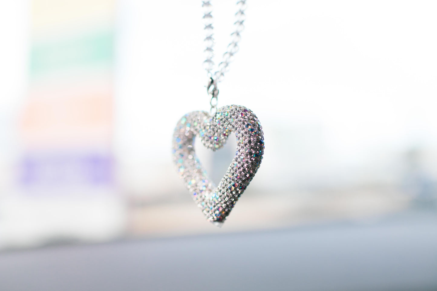 Accessoire rétroviseur à strasse Big Heart