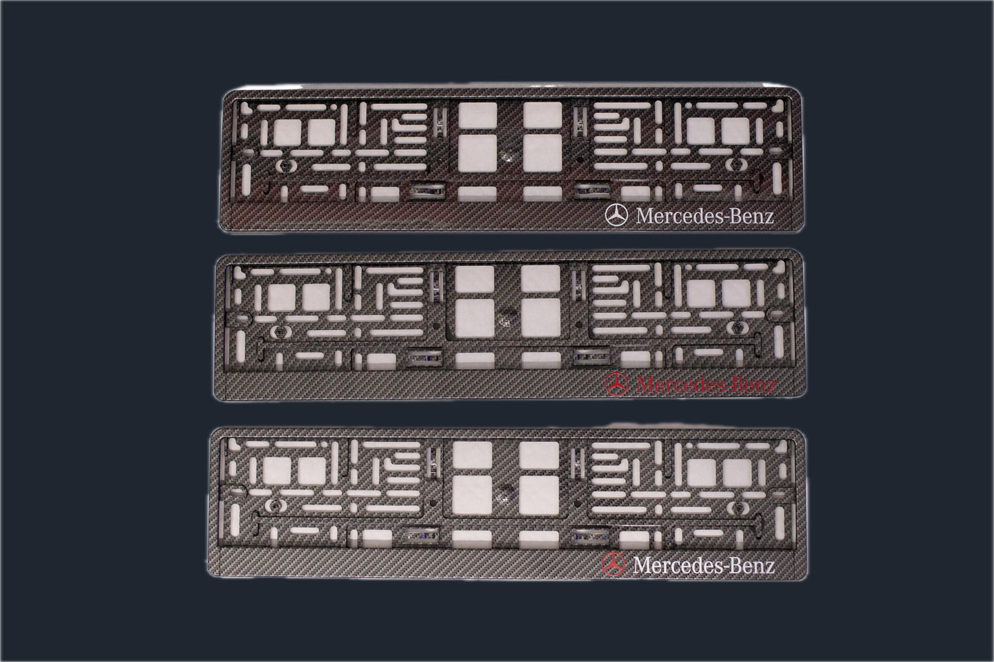Support de plaque carbone universel Mercedes Benz