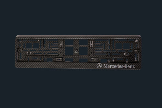 Support de plaque carbone universel Mercedes Benz