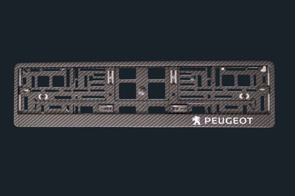 Support de plaque carbone universel Peugeot