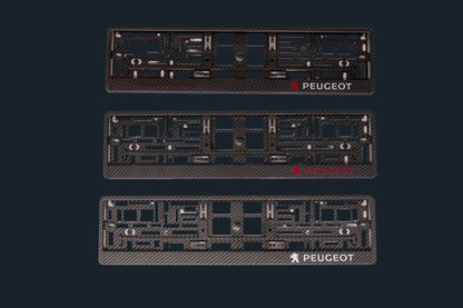 Support de plaque carbone universel Peugeot