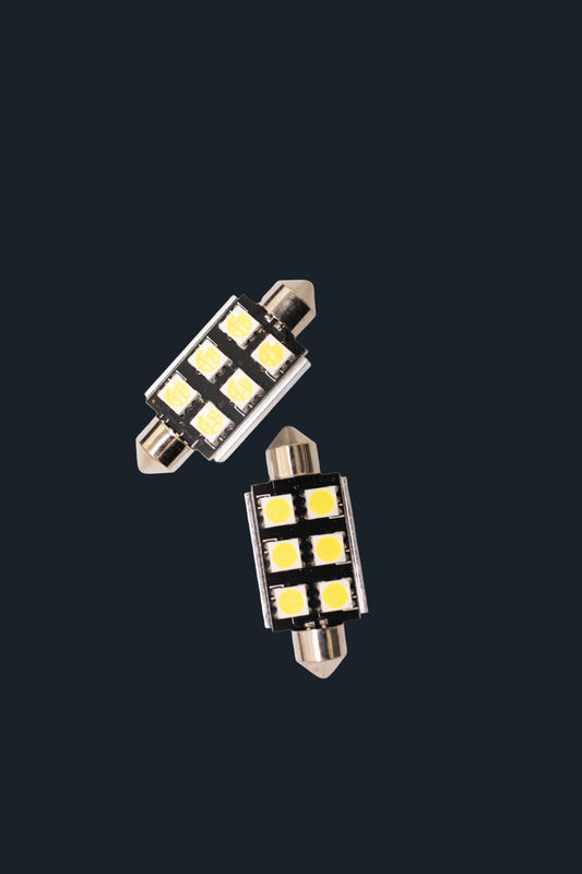 Navette LED, 41mm, 6SMD, 12V, Blanc